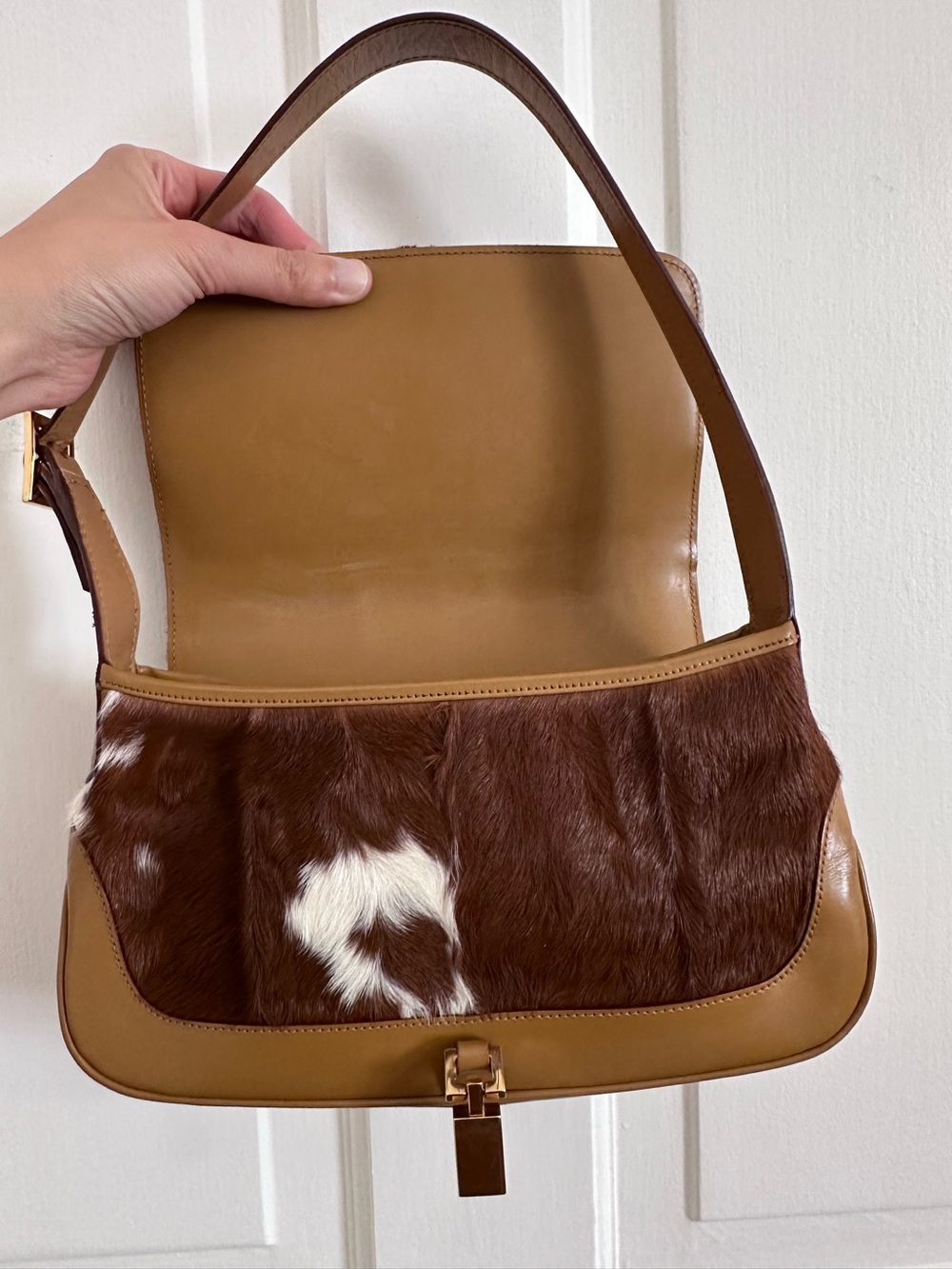 Gucci Jackie Bag Pony Hair Calf Hair Vintage Tom Ford Shoulder Bag Leather Brown - Picture 6 of 15